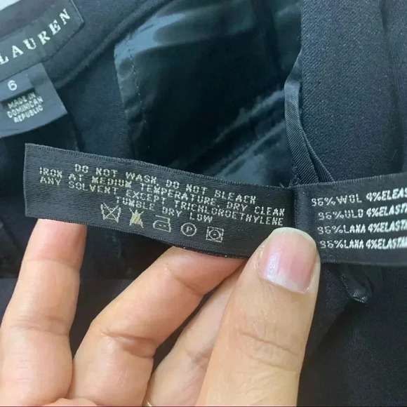 Ralph Lauren Black Label Dress Pants Cuff Hem Elastic Wool Blend Trouser - Picture 8 of 12